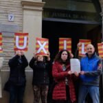 Representantes de STEPA y CATA se manifiesta antre el Tribunal de justicia de Aragón