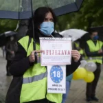 interinos en manifestación
