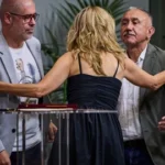 Yolanda y representantes de los sindicatos