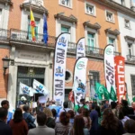 Manifestación ante el MInisterio de Juscicia